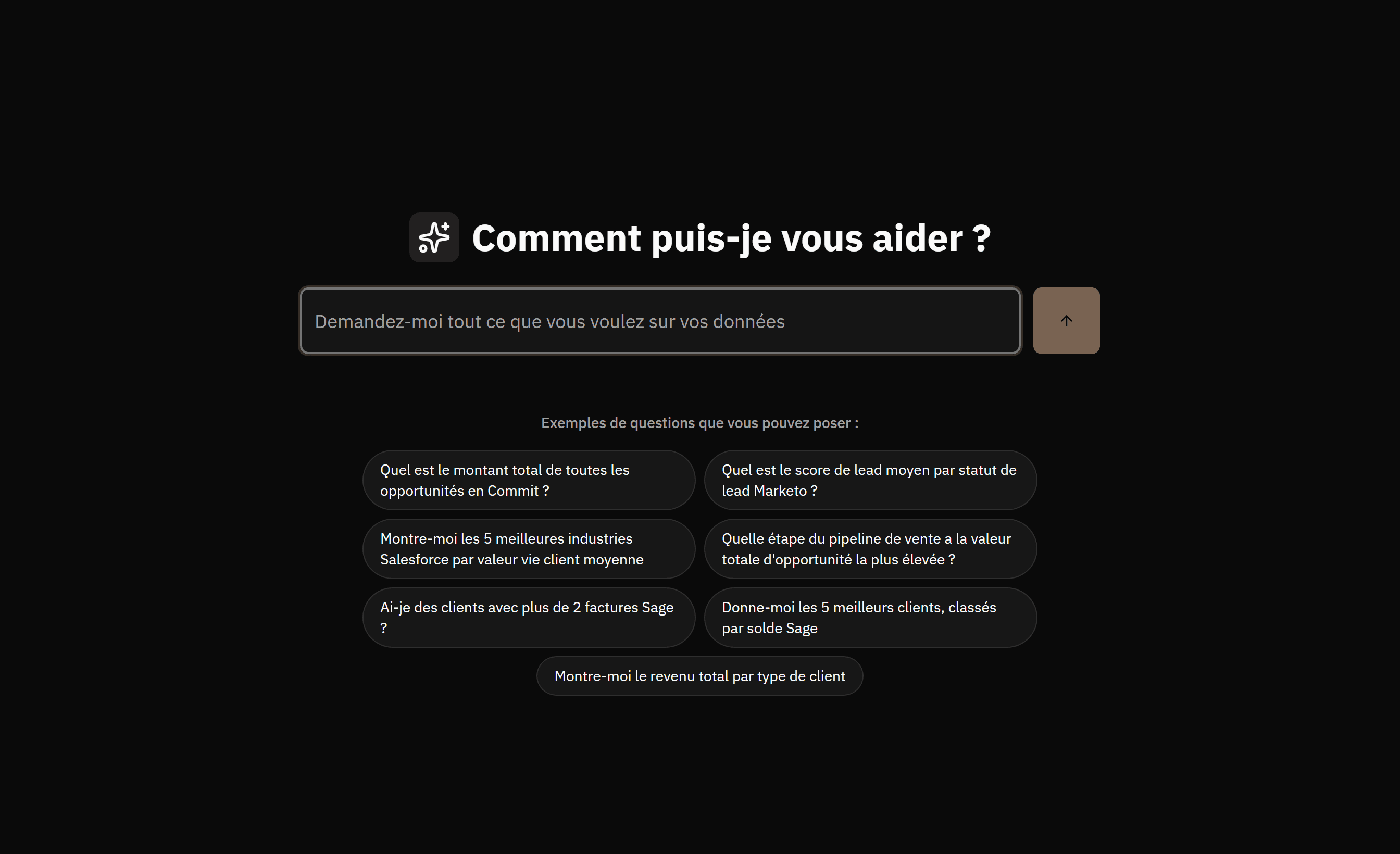 Assistant de base de données : une interface de calcul déterministe qui produit du SQL et des exports